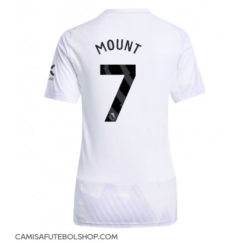 Camisa de time de futebol Manchester United Mason Mount #7 Replicas 2º Equipamento Feminina 2025-26 Manga Curta